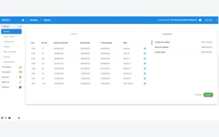 Tela do sistema Oráculo — Financeiro do Cliente