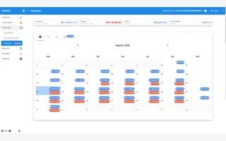 Tela do sistema Oráculo — Calendário Financeiro